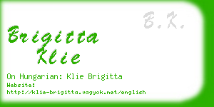 brigitta klie business card